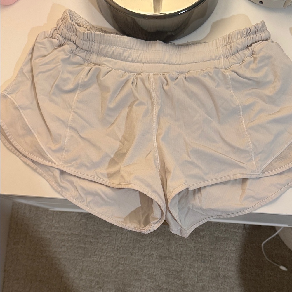 lululemon athletica Light Beige Athletic Shorts